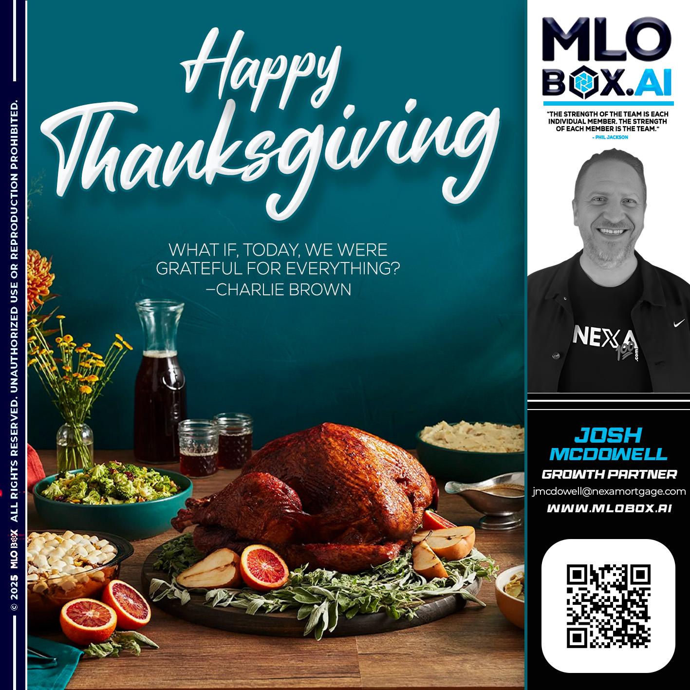 HAPPY THANKSGIVING - Joshua Mcdowell -Mortgage Loan Officer