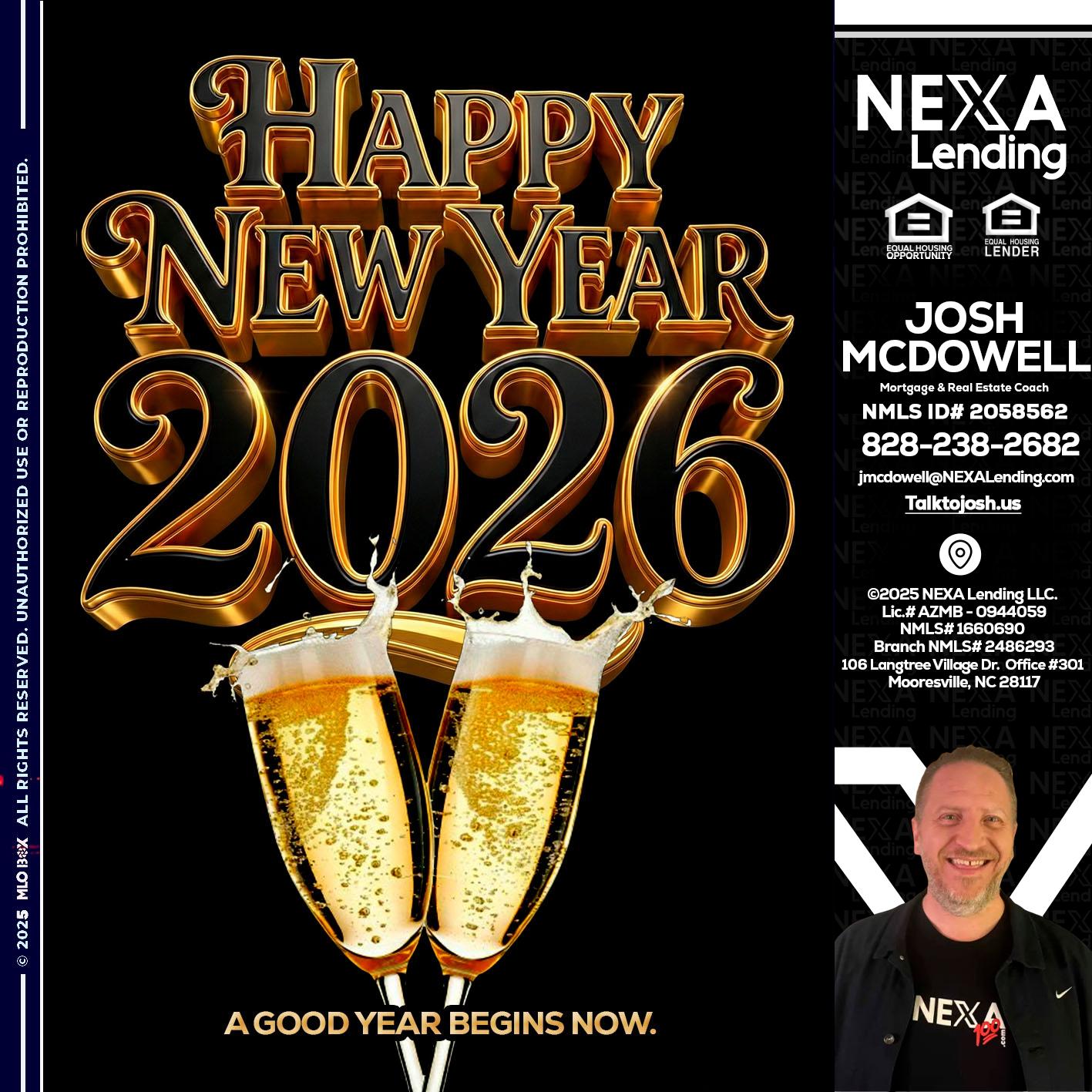 happy new year 2026 - Joshua Mcdowell -Mortgage Loan Officer