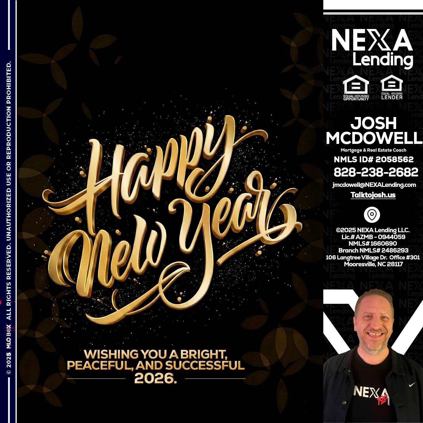 HAPPY NEW YEAR - Joshua Mcdowell -Mortgage Loan Officer