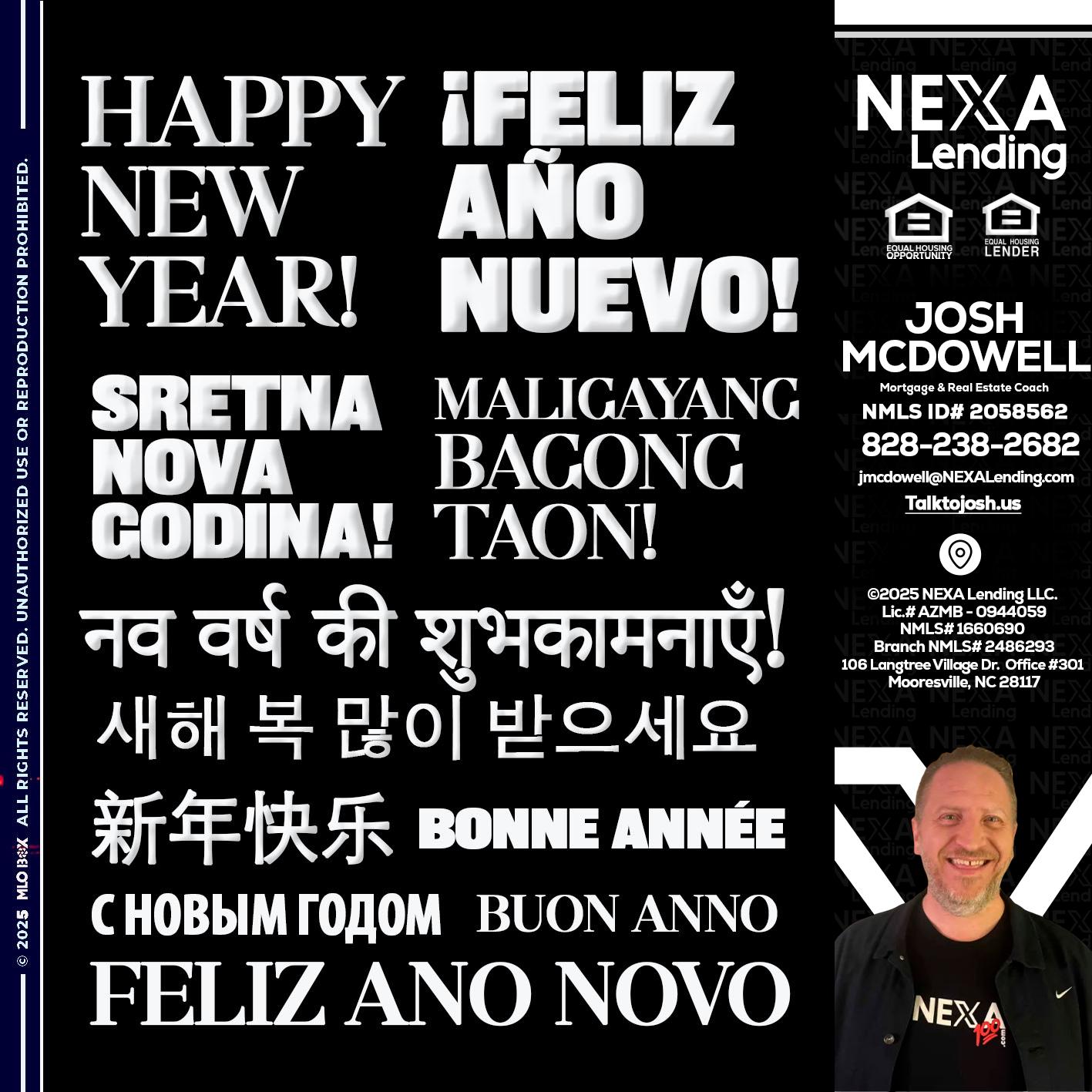 HAPPY NEW YEAR - Joshua Mcdowell -Mortgage Loan Officer