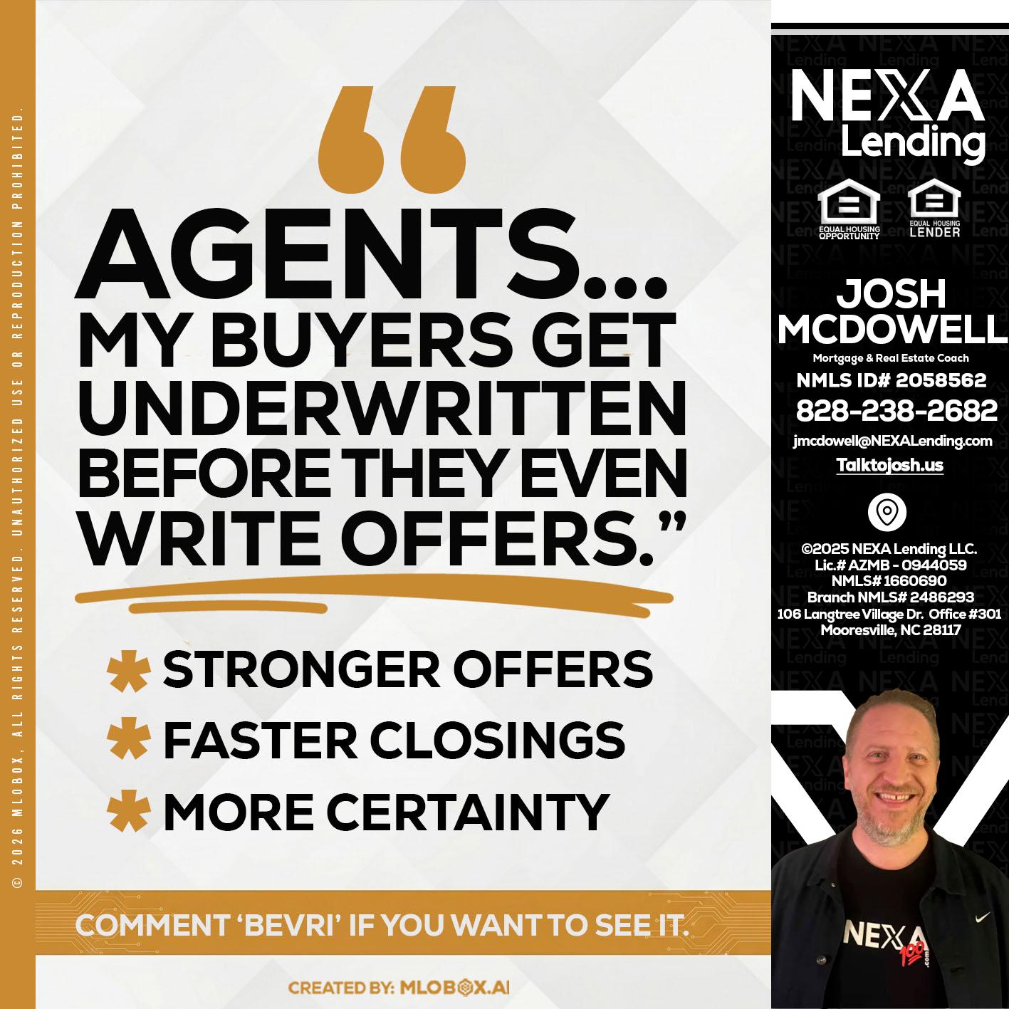 agents - Joshua Mcdowell -Mortgage Loan Officer
