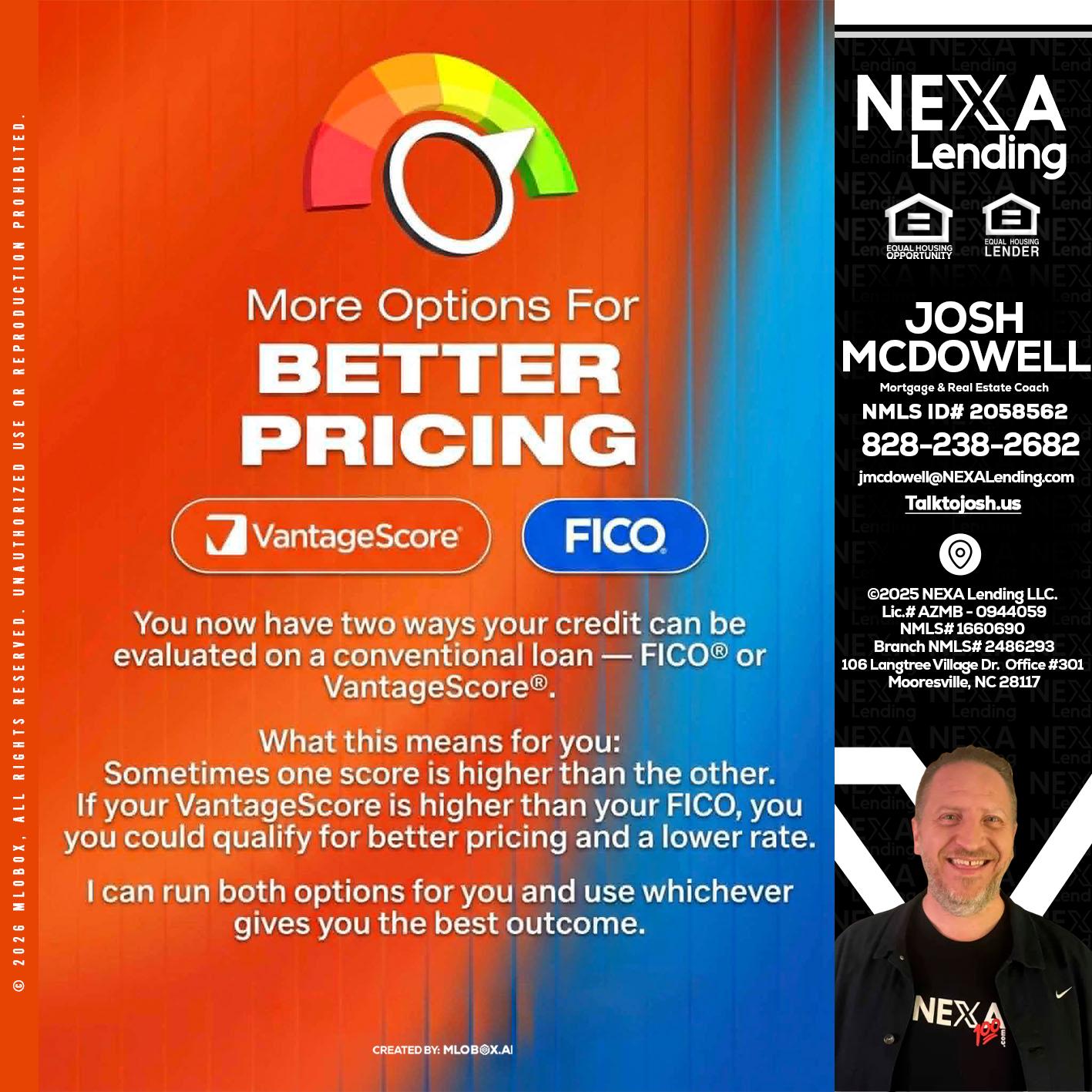 BETTER PRICING - Joshua Mcdowell -Mortgage Loan Officer