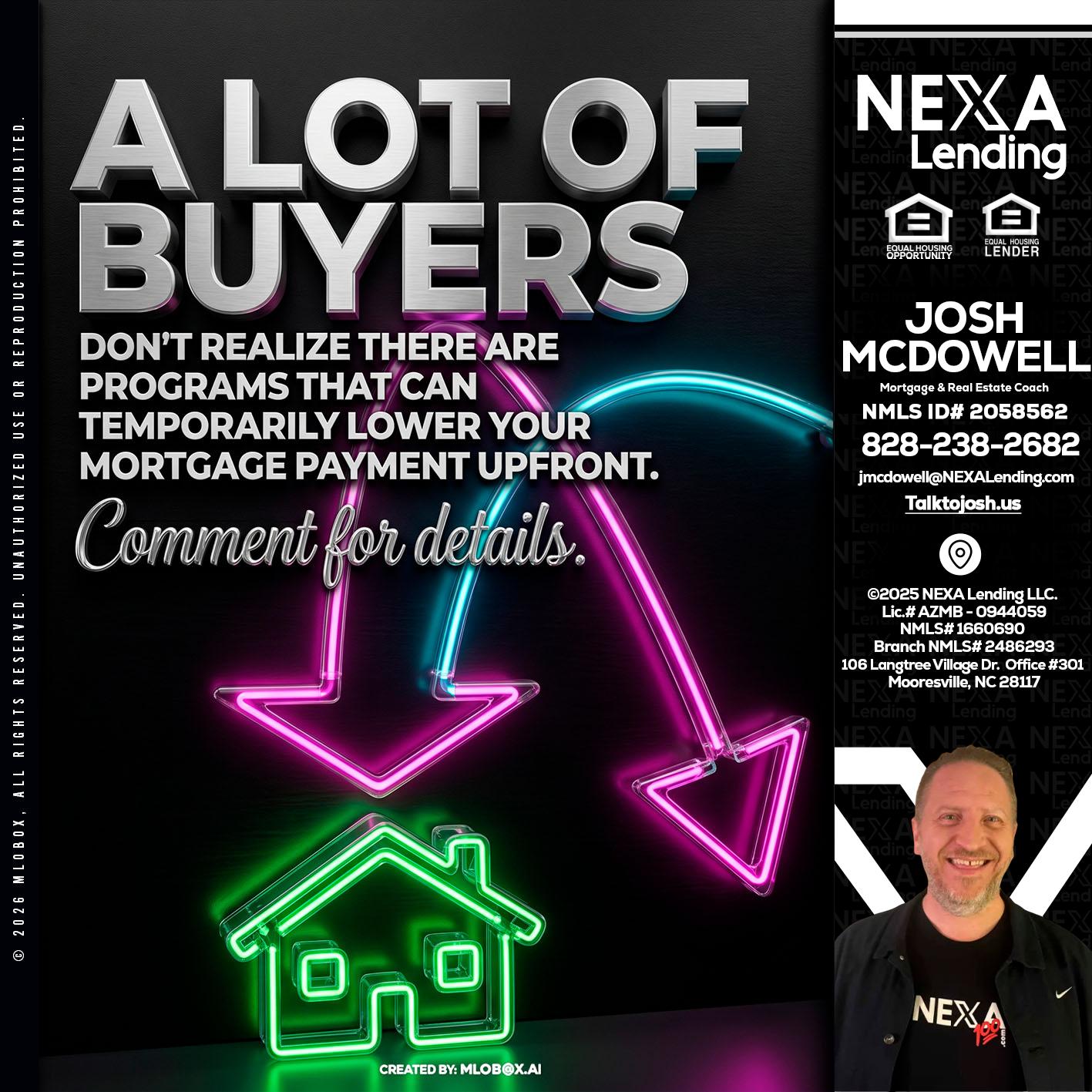 A LOT OF BUYERS - Joshua Mcdowell -Mortgage Loan Officer