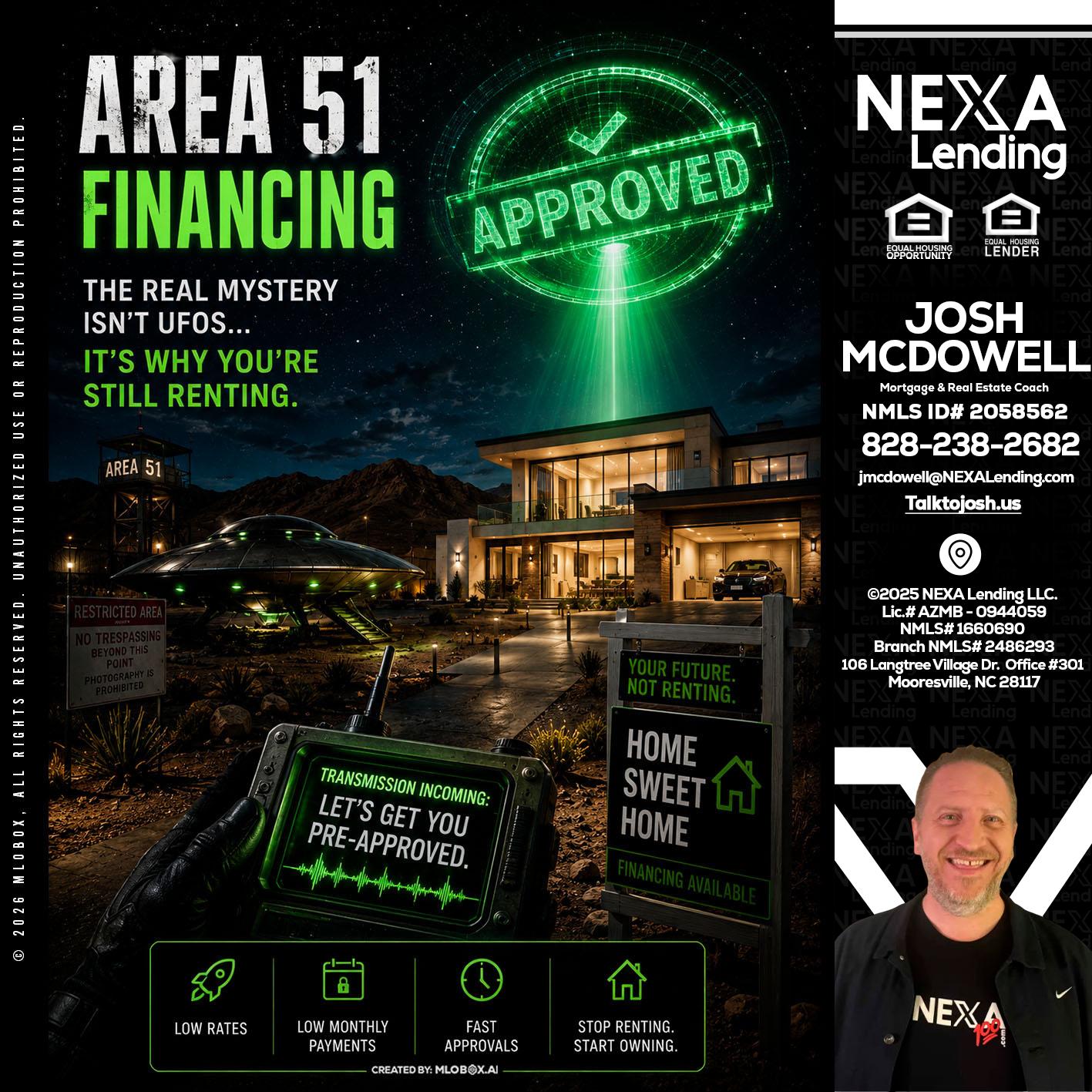 AREA 51 - Joshua Mcdowell -Mortgage Loan Officer