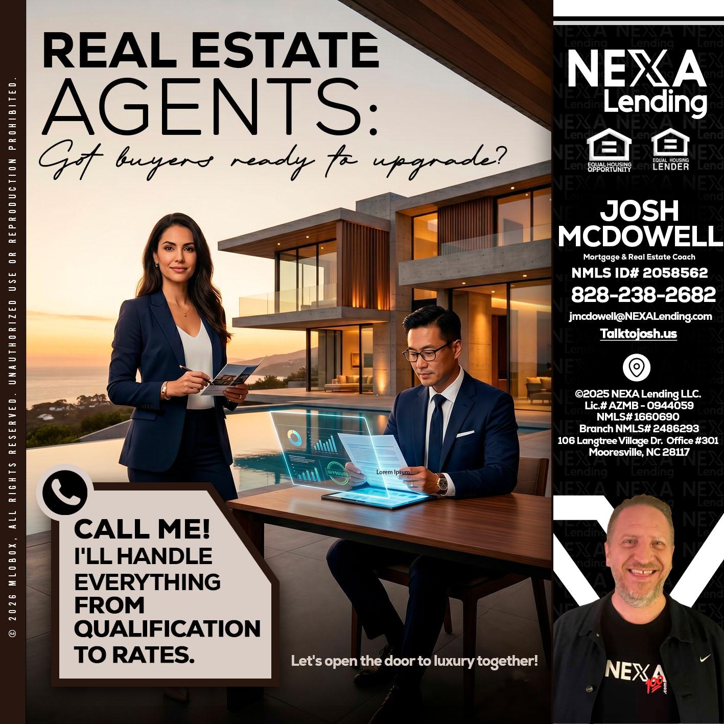 REAL ESTATE AGENTS - Joshua Mcdowell -Mortgage Loan Officer