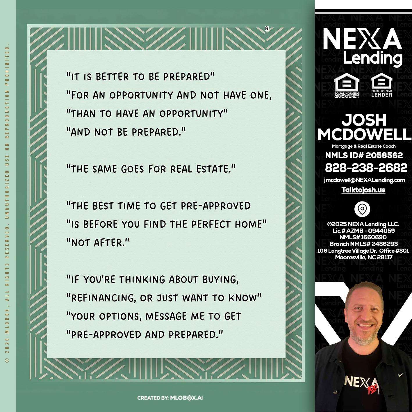 its better - Joshua Mcdowell -Mortgage Loan Officer