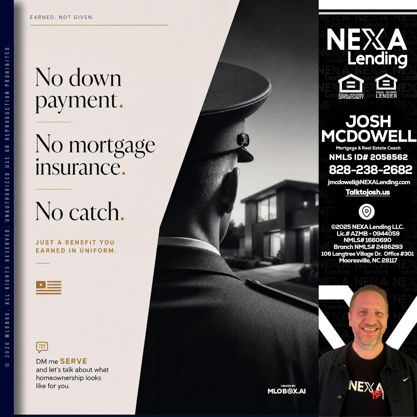 NO DOWN PAYMENT - Joshua Mcdowell -Mortgage Loan Officer