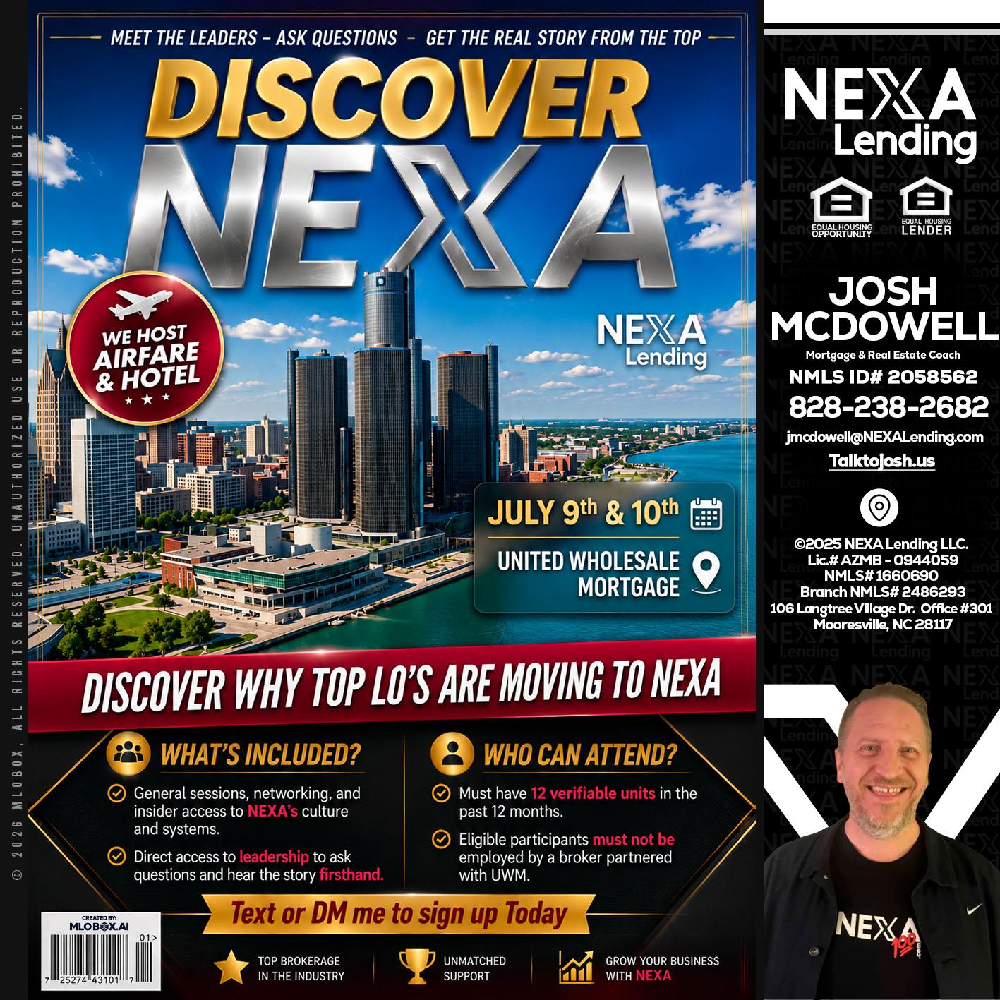 DISCOVER NEXA - Joshua Mcdowell -Mortgage Loan Officer