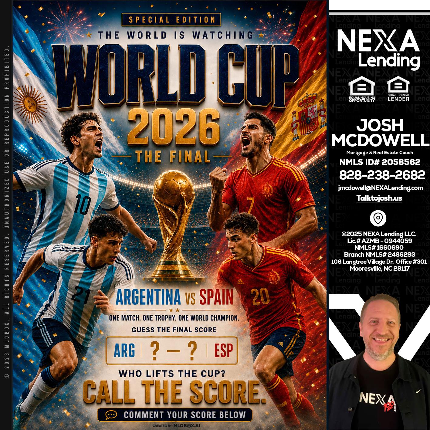 World Cup 2026 finals - Joshua Mcdowell -Mortgage Loan Officer
