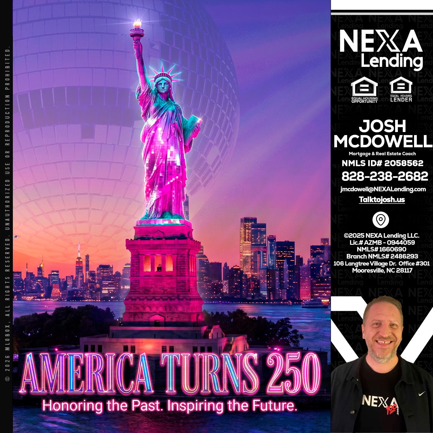 AMERICA TURNS 250 - Joshua Mcdowell -Mortgage Loan Officer